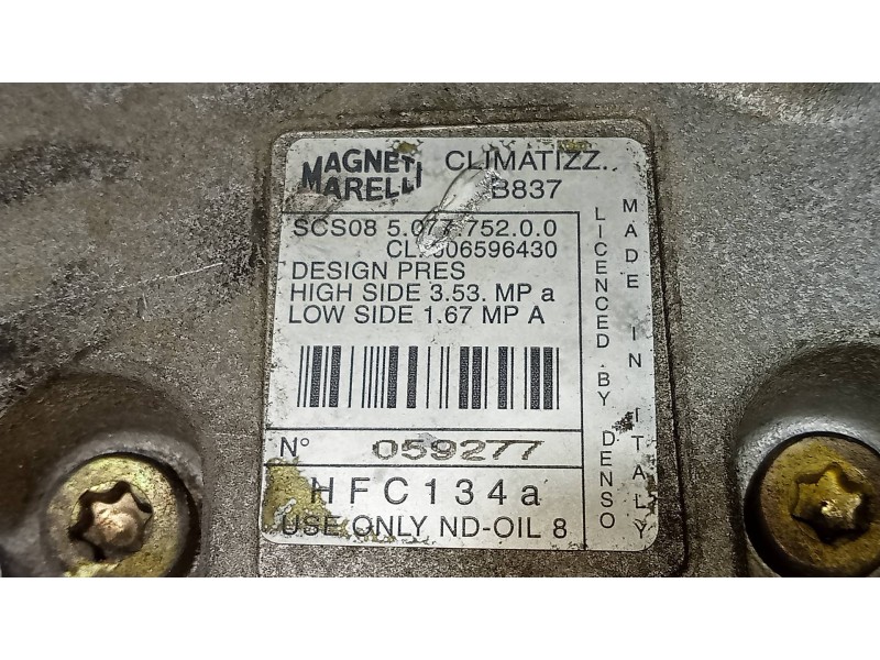 Recambio de compresor aire acondicionado para fiat bravo (182) jtd 105 / 100 sx referencia OEM IAM 507775200  