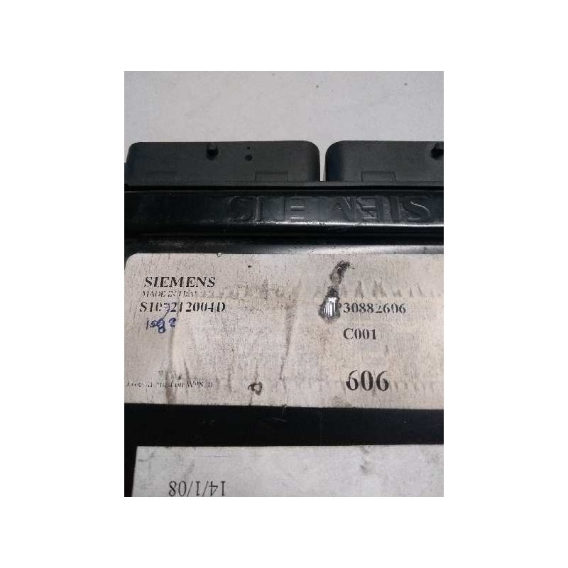 Recambio de centralita motor uce para volvo v40 familiar 2.0 turbo cat referencia OEM IAM S108212004D P30882606 C001 606