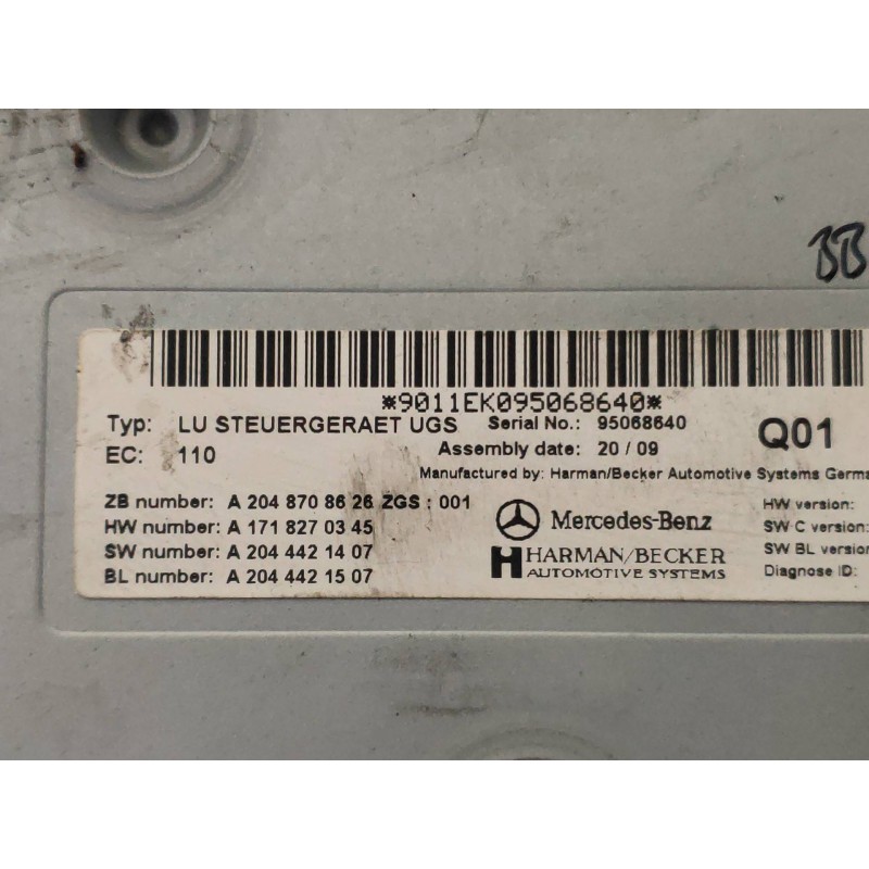 Recambio de modulo electronico para mercedes clase c (w204) familiar 220 t cdi (204.208) referencia OEM IAM A2048708626  