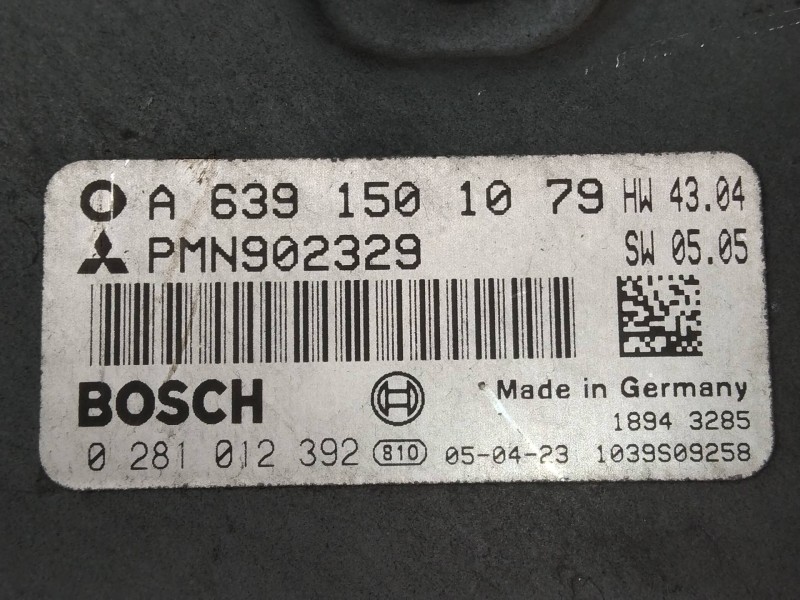 Recambio de centralita motor uce para smart forfour cdi (70kw) referencia OEM IAM 0281012392 PMN902329 A6391501079