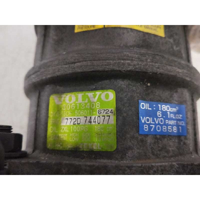 Recambio de compresor aire acondicionado para volvo s40 berlina 1.6 cat referencia OEM IAM 5060116724 8708581 30613408 DKS15CH Recambio de compresor aire acondicionado para volvo s40 berlina 1.6 cat referencia OEM IAM 5060116724 8708581 30613408 DKS15CH