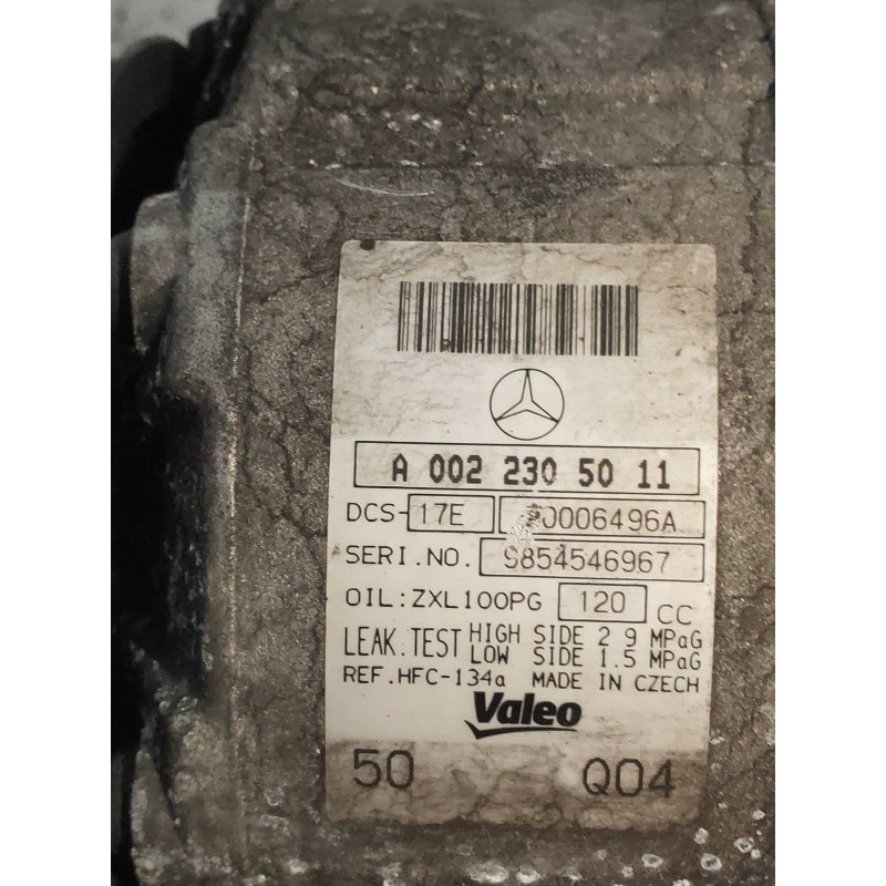 Recambio de compresor aire acondicionado para mercedes clase c (w204) familiar 220 t cdi (204.208) referencia OEM IAM A002230501