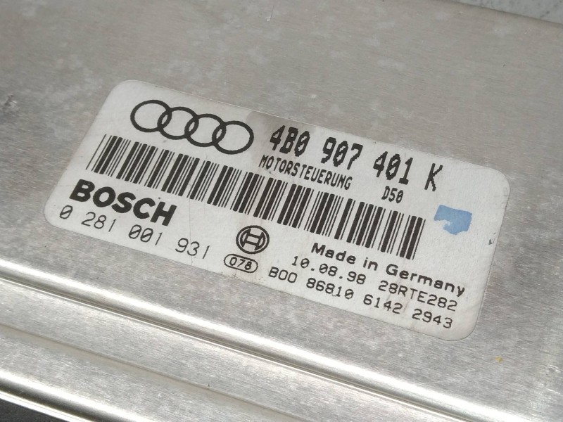 Recambio de centralita motor uce para audi a6 berlina (4b2) 2.5 tdi referencia OEM IAM 0281001931 4B0907401K 