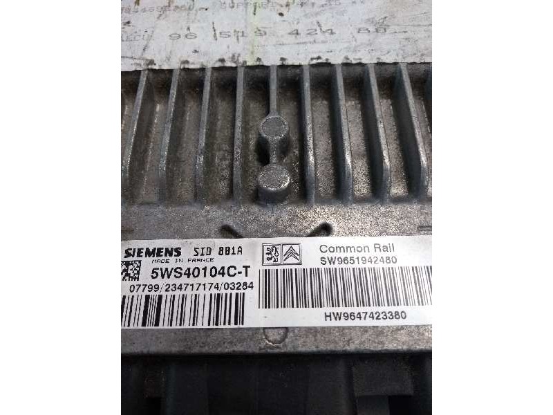 Recambio de centralita motor uce para peugeot 307 (s1) xr clim referencia OEM IAM 5WS40104CT SW9651942480 HW9647423380 SID801A