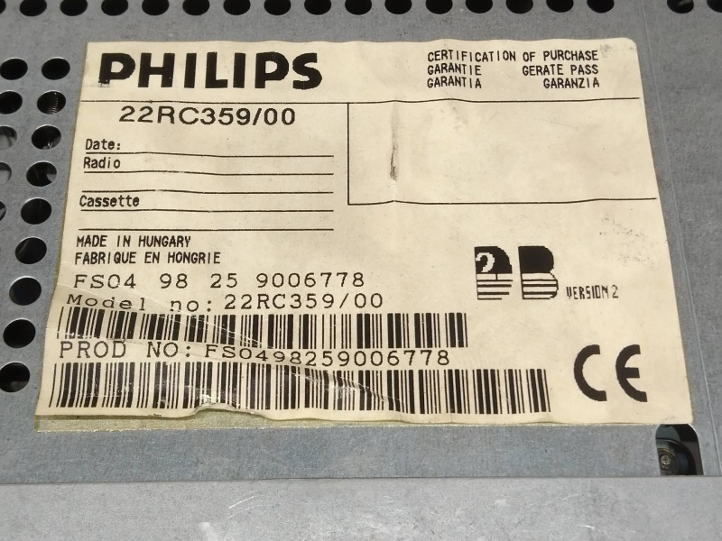 Recambio de sistema audio / radio cd para audi a6 berlina (4b2) 2.5 tdi referencia OEM IAM 22RC35900  