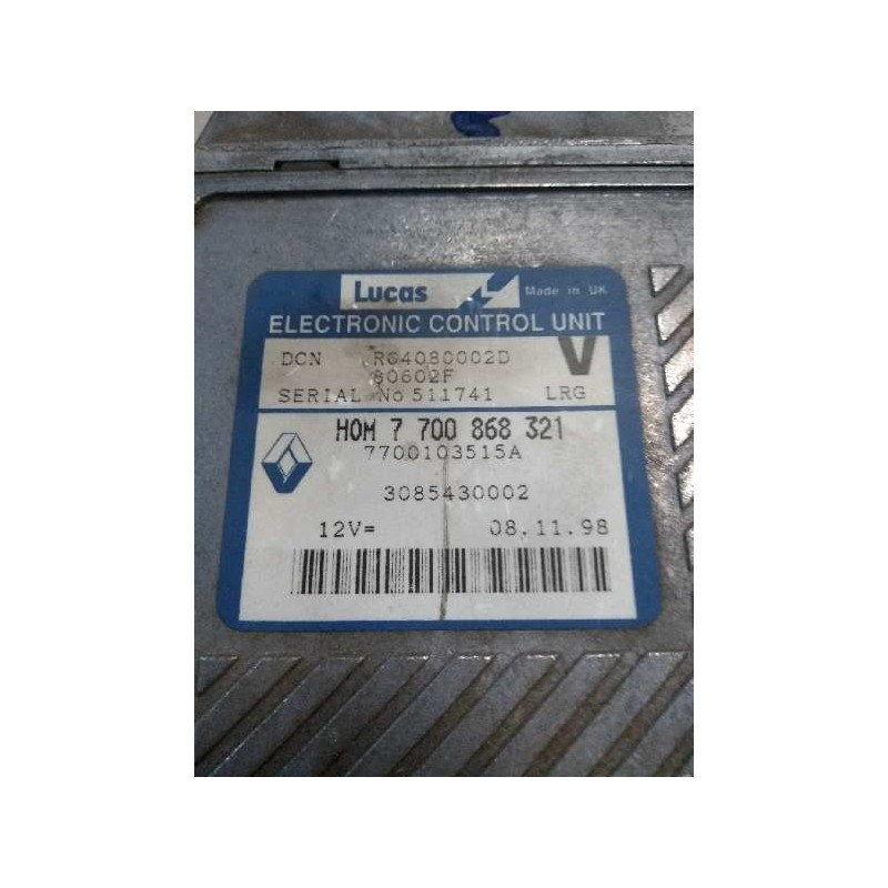 Recambio de centralita motor uce para volvo s40 berlina 1.9 turbodiesel referencia OEM IAM R04080002D HOM7700868321 7700103515A 