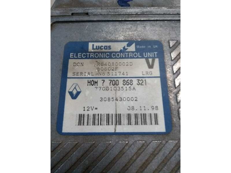 Recambio de centralita motor uce para volvo s40 berlina 1.9 turbodiesel referencia OEM IAM R04080002D HOM7700868321 7700103515A 