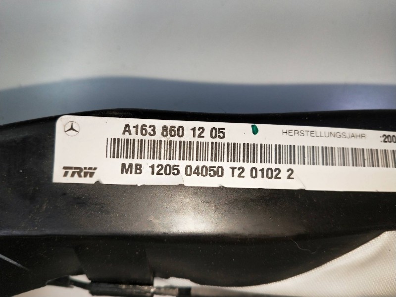 Recambio de airbag cortina delantero derecho para mercedes clase m (w163) 270 cdi (163.113) referencia OEM IAM A1638601205  