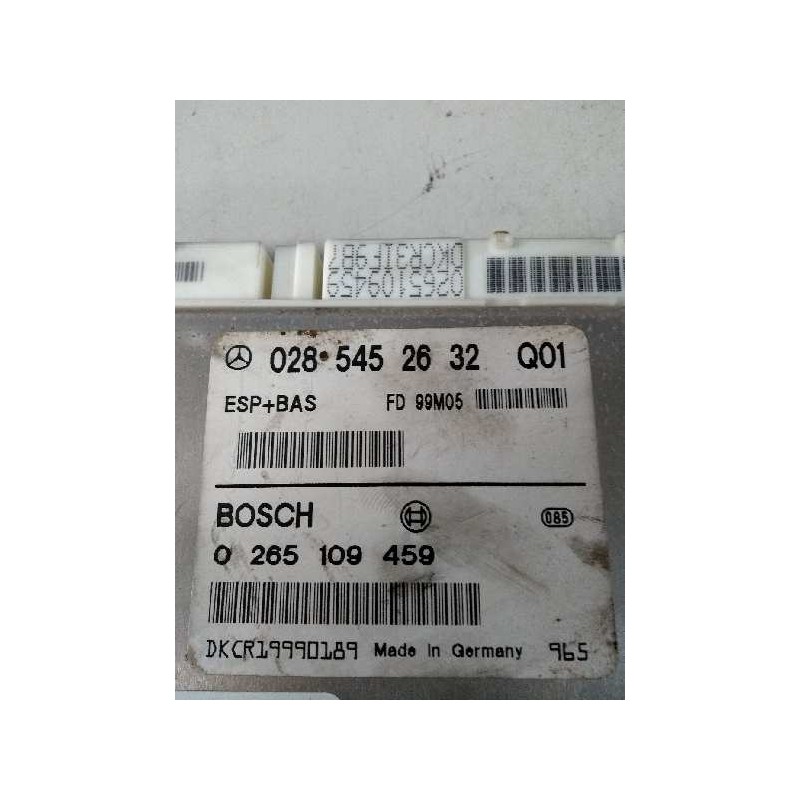 Recambio de centralita abs para mercedes clase a (w168) 1.6 cat referencia OEM IAM 0265109459 0285452632 FD99M05 Q01