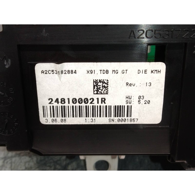 Recambio de cuadro instrumentos para renault laguna grandtour iii 2.0 dci referencia OEM IAM A2C53182884 248100021R 