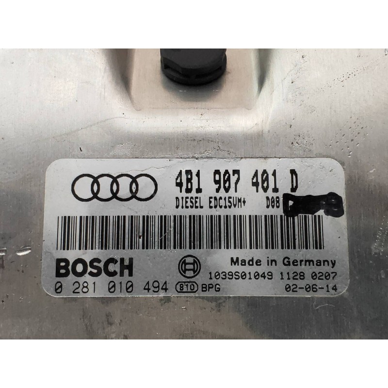 Recambio de centralita motor uce para audi a6 berlina (4b2) 2.5 tdi referencia OEM IAM 0281010494 4B1907401D BOSCH