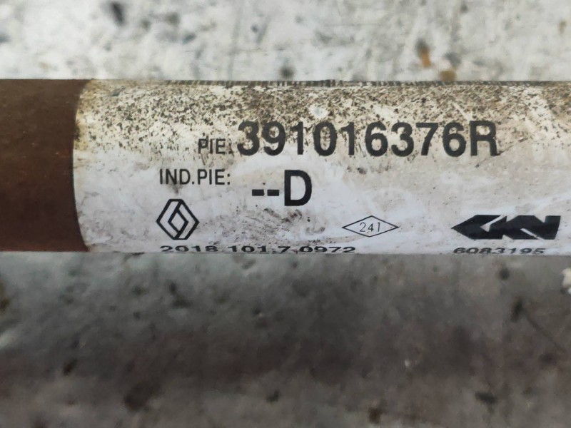 Recambio de transmision delantera izquierda para renault captur life referencia OEM IAM 391016376R  