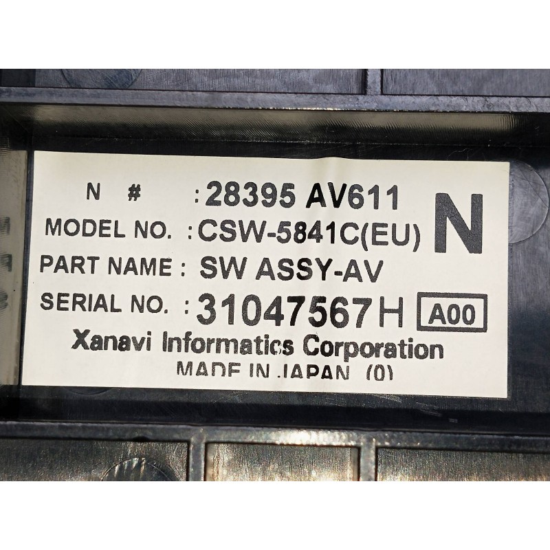 Recambio de mando calefaccion / aire acondicionado para nissan primera berlina (p12) 1.9 16v turbodiesel cat referencia OEM IAM 
