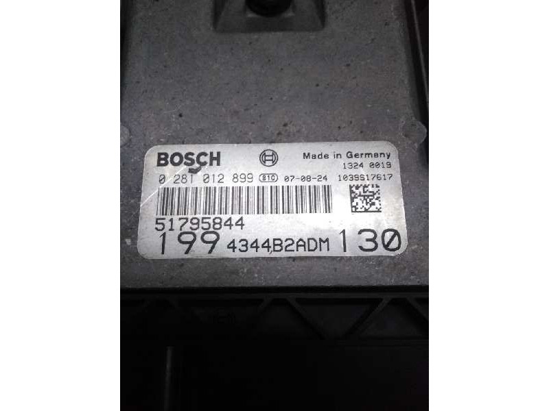 Recambio de centralita motor uce para fiat grande punto (199) 1.9 8v jtd cat referencia OEM IAM 0281012899 51795844 1994344B2ADM