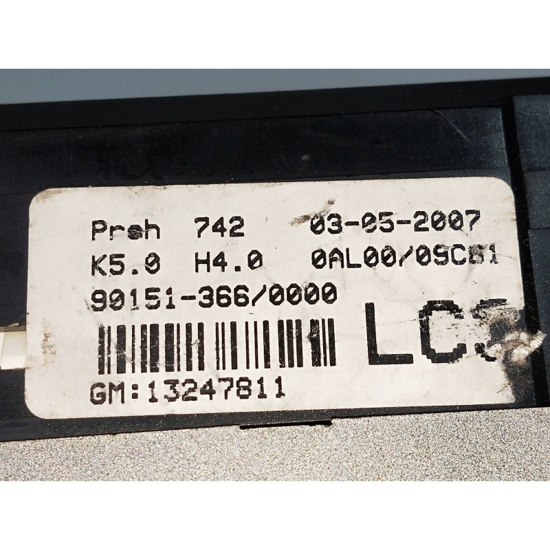 Recambio de mando calefaccion / aire acondicionado para opel astra h berlina 1.7 16v cdti referencia OEM IAM 13247811 90151366  Recambio de mando calefaccion / aire acondicionado para opel astra h berlina 1.7 16v cdti referencia OEM IAM 13247811 90151366