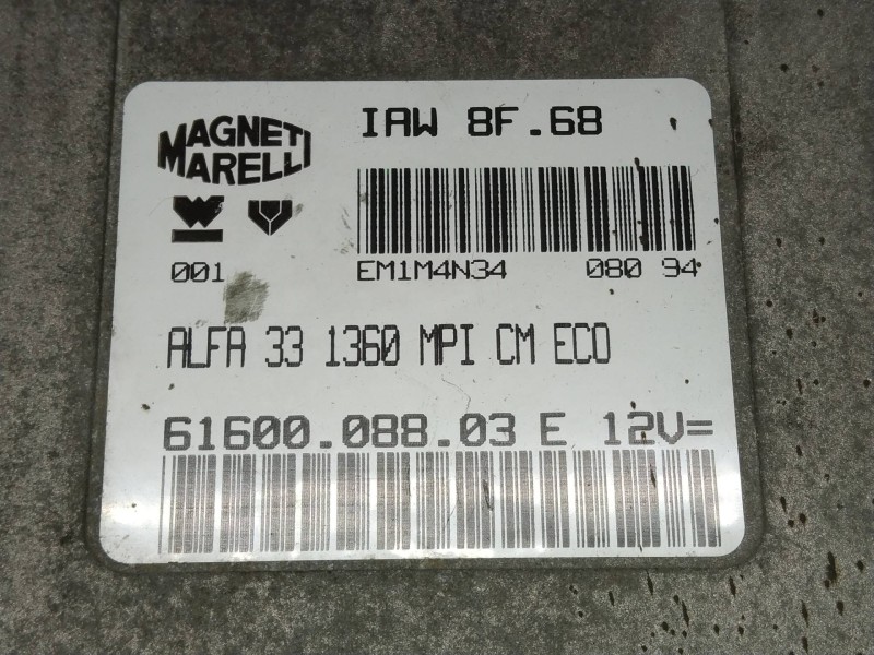 Recambio de centralita motor uce para alfa romeo 33 berlina 1.4 ie referencia OEM IAM IAW8F68 6160008803 
