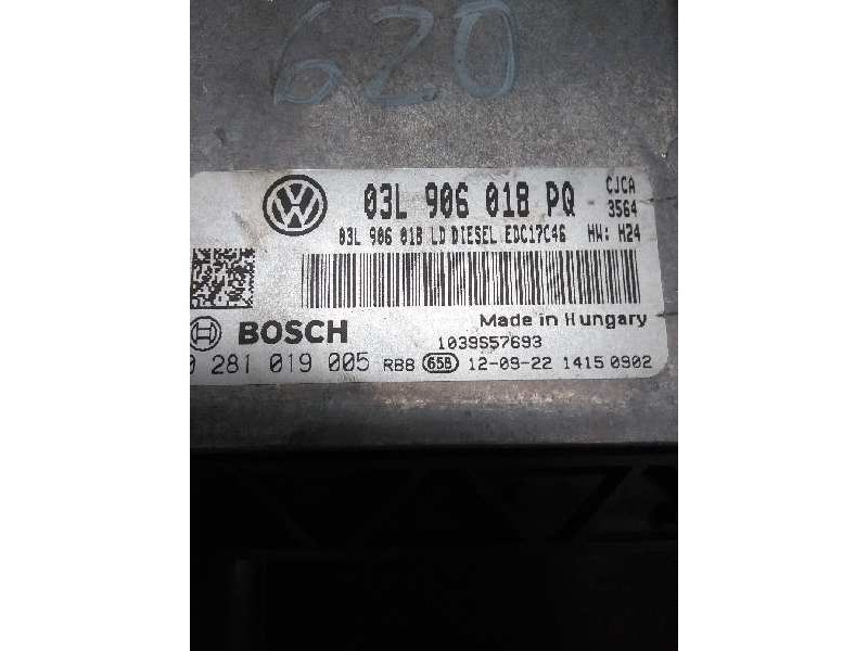 Recambio de centralita motor uce para seat exeo berlina (3r2) 2.0 tdi referencia OEM IAM 0281019005 03L906018PQ 03L906018LD EDC1