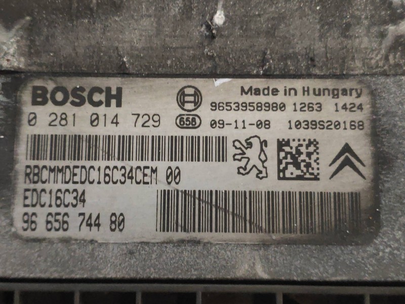 Recambio de centralita motor uce para peugeot 5008 premium referencia OEM IAM 0281014729 9665674480 9653958980 
