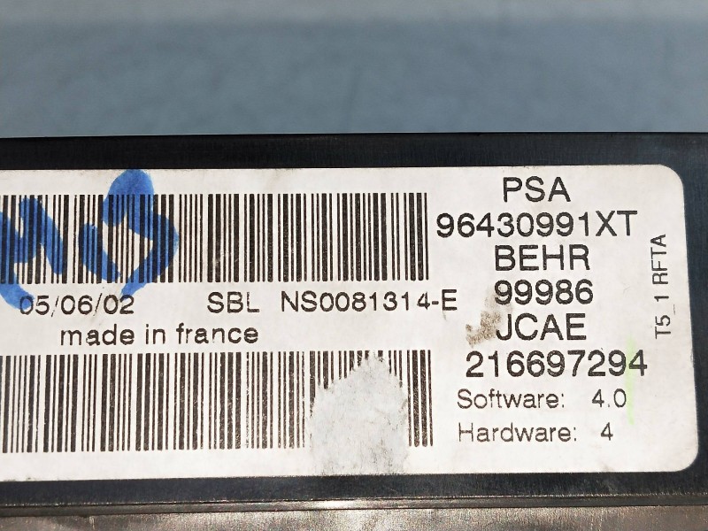 Recambio de mando calefaccion / aire acondicionado para peugeot 307 (s1) xs referencia OEM IAM 96430991XT 216697294  Recambio de mando calefaccion / aire acondicionado para peugeot 307 (s1) xs referencia OEM IAM 96430991XT 216697294