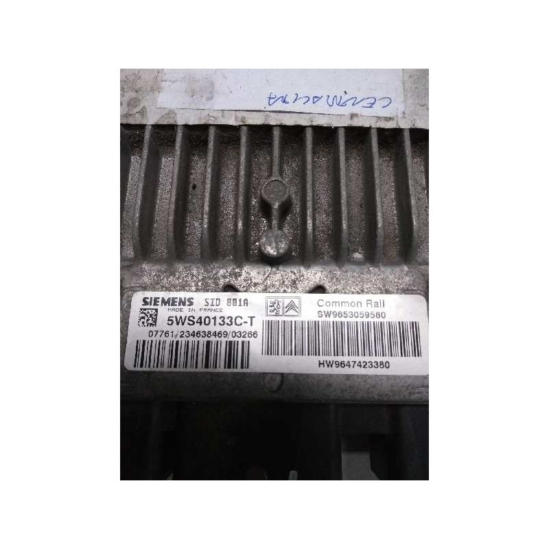 Recambio de centralita motor uce para peugeot 307 (s1) xr clim referencia OEM IAM 5WS40133CT SW9653059580 HW9647423380 SID801A