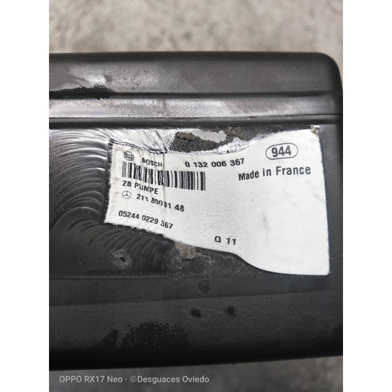 Recambio de compresor cierre centralizado para mercedes clase e (w211) berlina e 280 cdi (211.020) referencia OEM IAM 0132006367