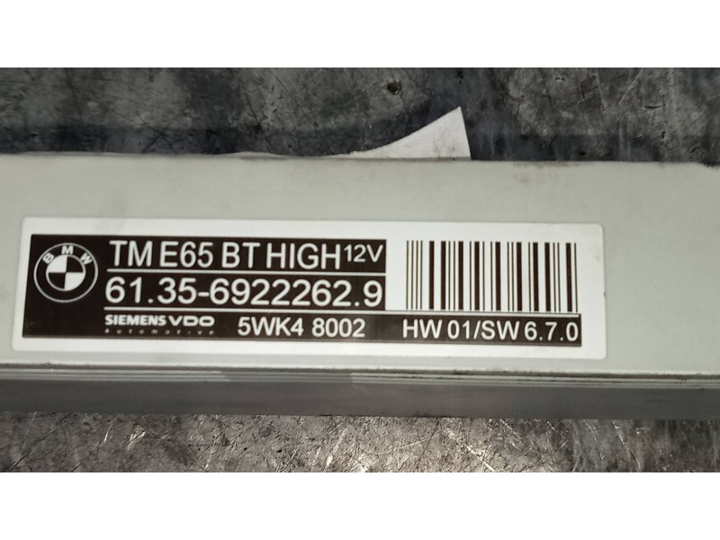 Recambio de modulo electronico para bmw serie 7 (e65/e66) 745i referencia OEM IAM 613569222629 5WK48002 