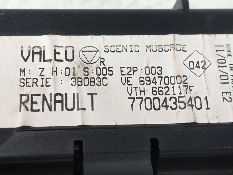 Recambio de mando calefaccion / aire acondicionado para renault scenic (ja..) referencia OEM IAM 7700435401 69470002 662117F