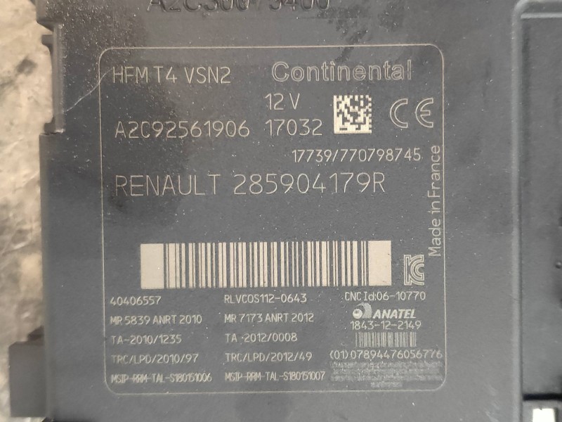 Recambio de conmutador de arranque para renault captur xmod referencia OEM IAM 285904179R A2C92561906 