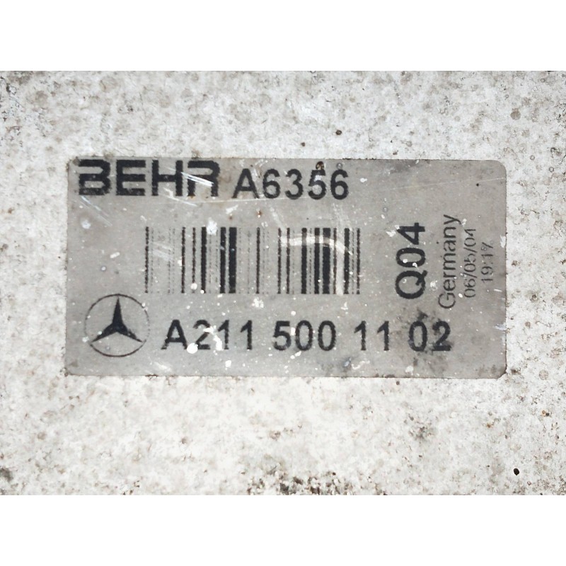 Recambio de intercooler para mercedes clase e (w211) berlina 3.2 cdi cat referencia OEM IAM 2115001102 A6356 