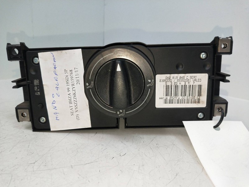 Recambio de mando calefaccion / aire acondicionado para seat ibiza (6k1) 1.9 sdi referencia OEM IAM 6K0819045C 69352201  Recambio de mando calefaccion / aire acondicionado para seat ibiza (6k1) 1.9 sdi referencia OEM IAM 6K0819045C 69352201