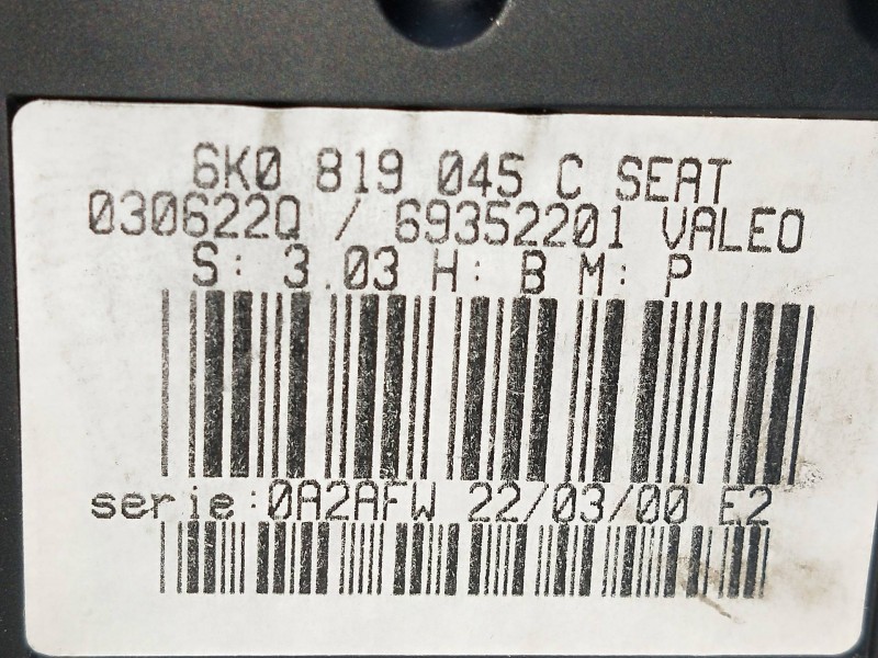 Recambio de mando calefaccion / aire acondicionado para seat ibiza (6k1) 1.9 sdi referencia OEM IAM 6K0819045C 69352201  Recambio de mando calefaccion / aire acondicionado para seat ibiza (6k1) 1.9 sdi referencia OEM IAM 6K0819045C 69352201