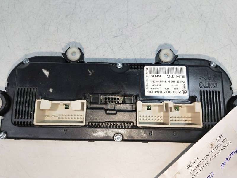 Recambio de mando calefaccion / aire acondicionado para skoda octavia berlina (1z3) collection referencia OEM IAM 3T0907044BK 5H