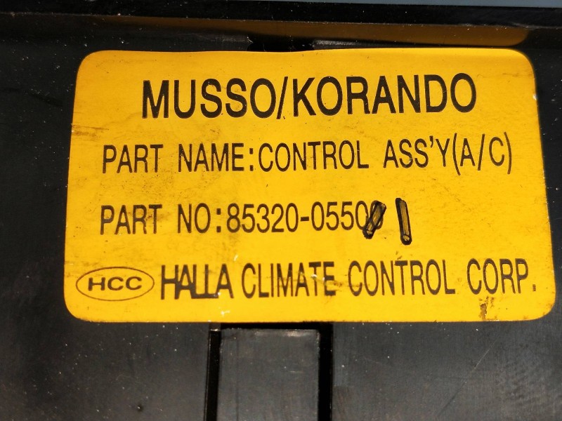 Recambio de mando calefaccion / aire acondicionado para ssangyong musso 2.9 tdi lux referencia OEM IAM 853200550  
