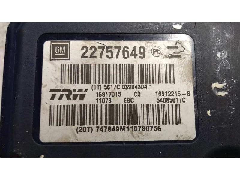 Recambio de abs para opel insignia berlina 2.0 cdti cat referencia OEM IAM 22757649 54085617C 16312215B 16817915@