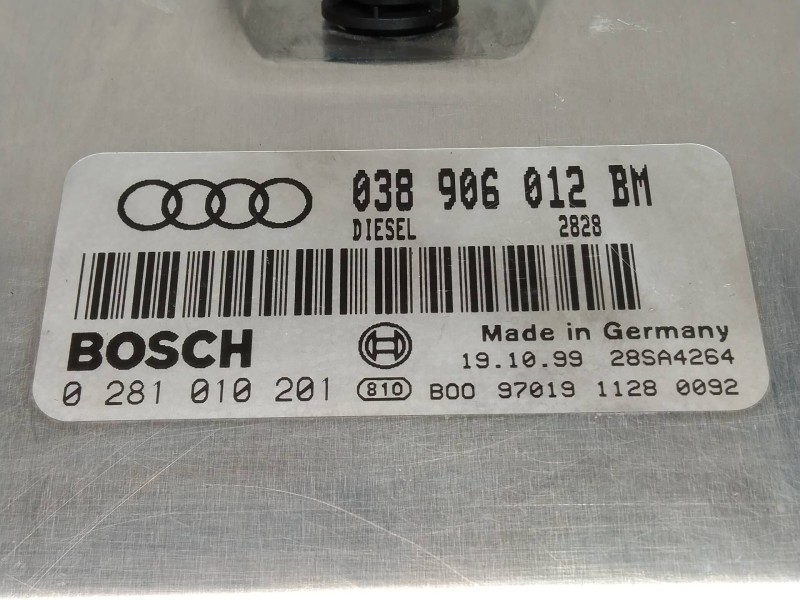 Recambio de centralita motor uce para audi a4 berlina (b5) 1.9 tdi quattro referencia OEM IAM 0281010201 038906012BM 