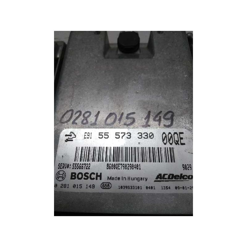 Recambio de centralita motor uce para opel insignia berlina 2.0 cdti cat referencia OEM IAM 0281015149 E9155573330 55566722 00QE