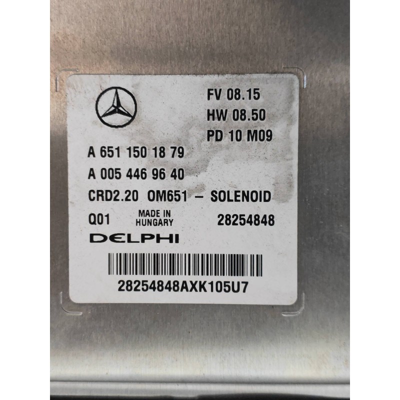 Recambio de centralita motor uce para mercedes vito kasten (639) 113 cdi extralang (639.605) referencia OEM IAM 28254848 A651150