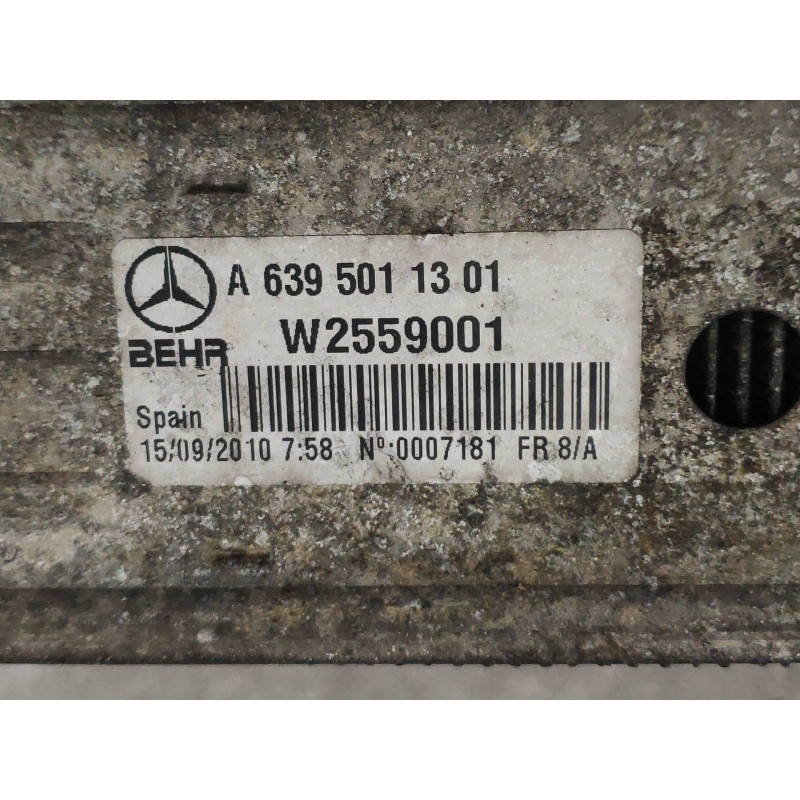 Recambio de intercooler para mercedes vito kasten (639) 113 cdi extralang (639.605) referencia OEM IAM W2559001 A6395011301 BEHR