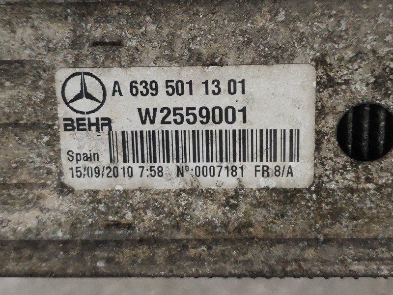 Recambio de intercooler para mercedes vito kasten (639) 113 cdi extralang (639.605) referencia OEM IAM W2559001 A6395011301 BEHR