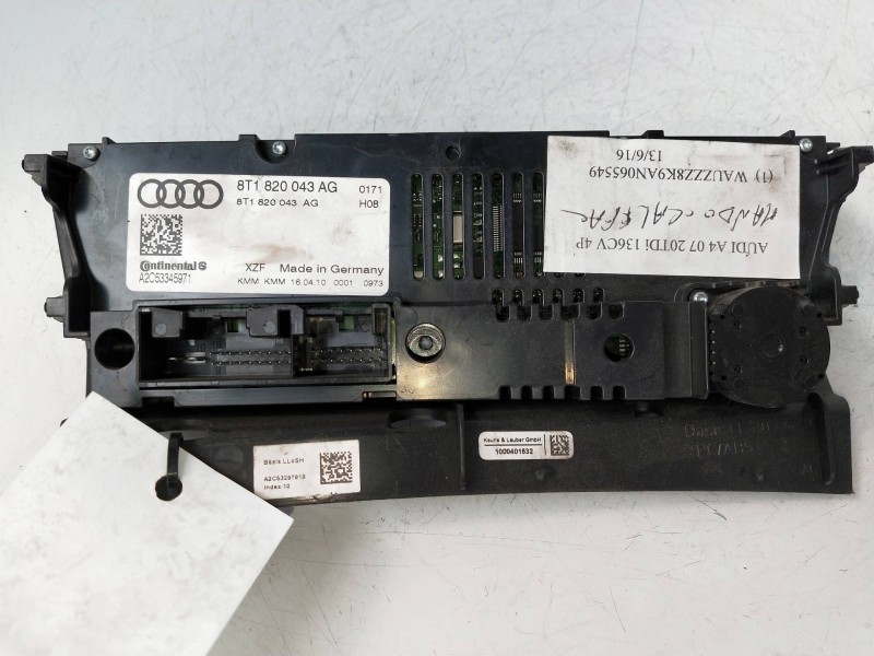 Recambio de mando calefaccion / aire acondicionado para audi a4 avant (8k5) (2008) 2.0 16v tdi referencia OEM IAM 8T1820043AG A2