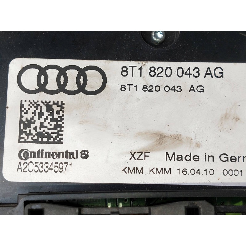 Recambio de mando calefaccion / aire acondicionado para audi a4 avant (8k5) (2008) 2.0 16v tdi referencia OEM IAM 8T1820043AG A2