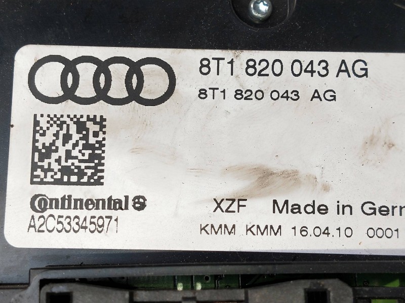 Recambio de mando calefaccion / aire acondicionado para audi a4 avant (8k5) (2008) 2.0 16v tdi referencia OEM IAM 8T1820043AG A2