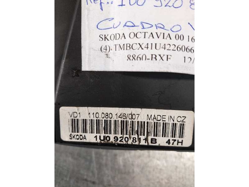 Recambio de cuadro instrumentos para skoda octavia berlina (1u2) 1.6 referencia OEM IAM 1U0920811B 110080146007 
