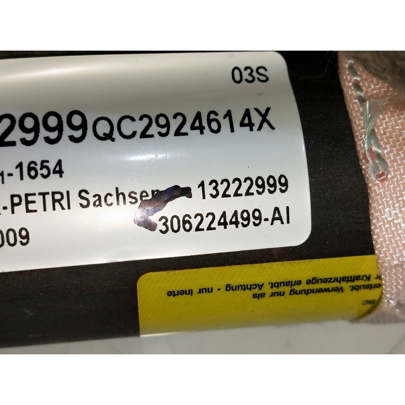 Recambio de airbag cortina delantero derecho para opel insignia berlina 2.0 16v cdti referencia OEM IAM 13222999 306224499AI 