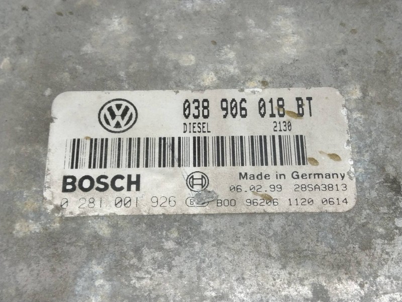 Recambio de centralita motor uce para seat toledo (1m2) signo referencia OEM IAM 0281001926 038906018BT 