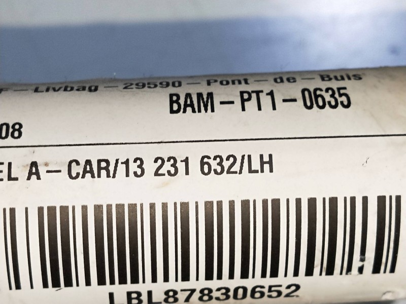 Recambio de airbag cortina delantero izquierdo para opel zafira b energy referencia OEM IAM 13231632  
