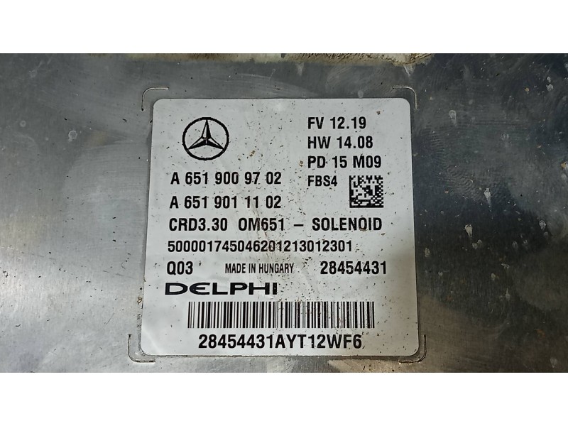 Recambio de centralita motor uce para mercedes clase gla (w156) gla 200 cdi (156.908) referencia OEM IAM 28454431 A6519009702 A6