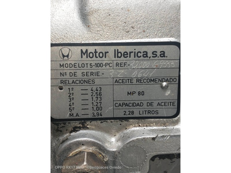 Recambio de caja cambios para nissan patrol (k/w160) 2.7 d referencia OEM IAM 32000G9555 3Z0641 