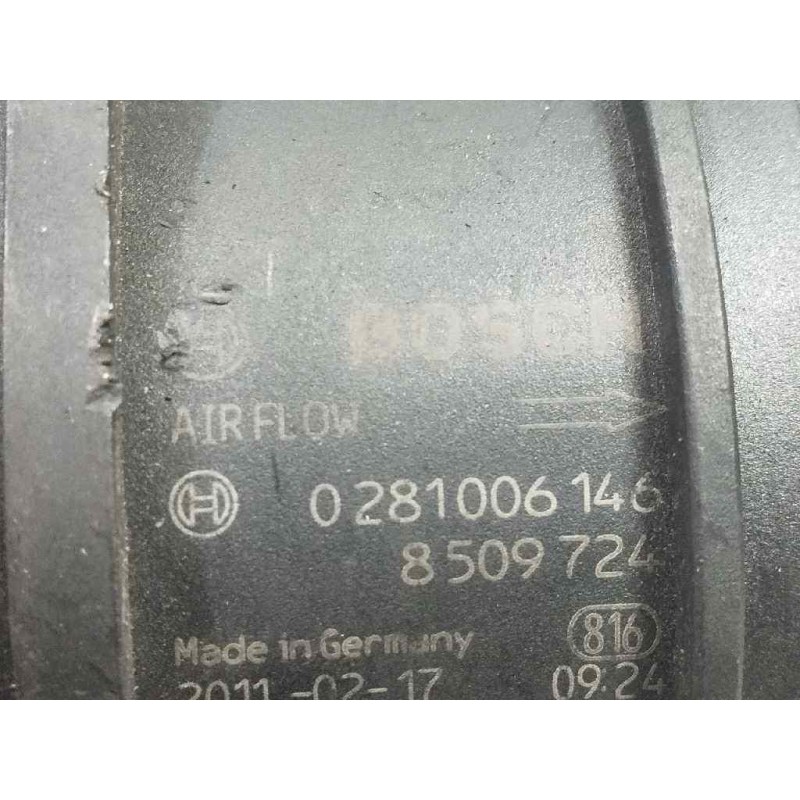 Recambio de caudalimetro para bmw serie 1 berlina (e81/e87) 2.0 turbodiesel cat referencia OEM IAM 0281006146 8509724 BOSCH