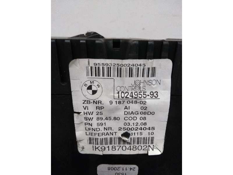 Recambio de cuadro instrumentos para bmw serie 1 coupe (e82) 2.0 turbodiesel cat referencia OEM IAM 102495593 IK918704802N 